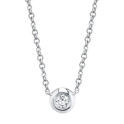 0.10ctw Diamond Bezel Necklace