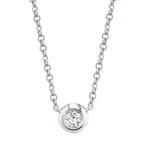 0.10ctw Diamond Bezel Necklace