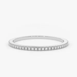 0.20CTW Natural Diamond Full Eternity Stackable Band