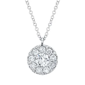 0.75ctw Diamond Cluster Necklace