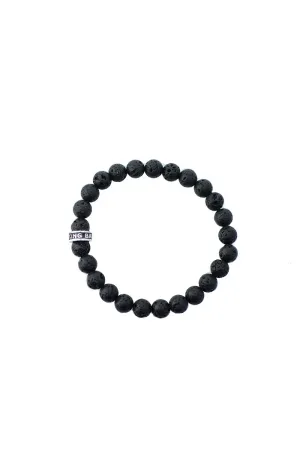 10MM LAVAROCK BEAD BRACELET