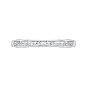 14K White Gold Round Diamond Wedding Band