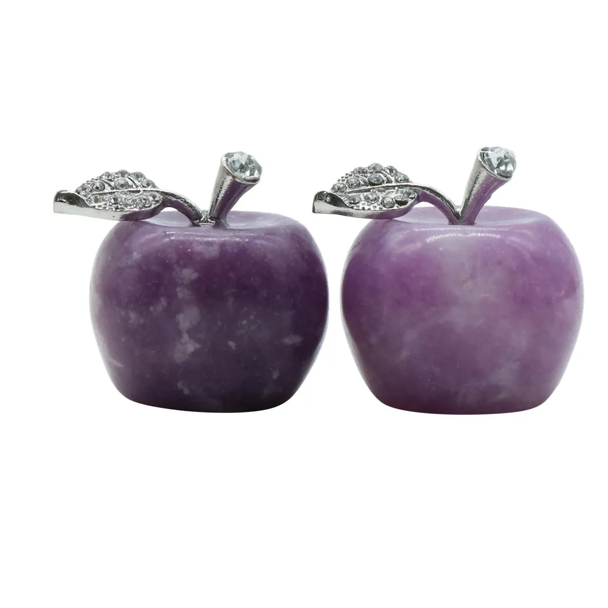 30MM Handmade Craved Lepidolite Apple Crafts Statue Figurines Home Living Room Bedroom Decoration Gifts