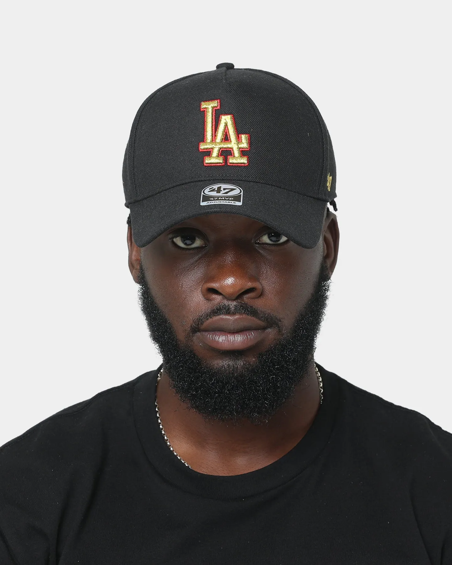 47 Brand Los Angeles Dodgers Replica MVP DT Snapback Black/Gold/Red