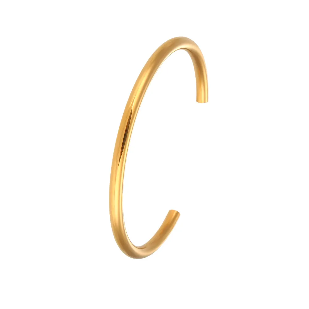 4mm Thick Round Cuff Bracelet