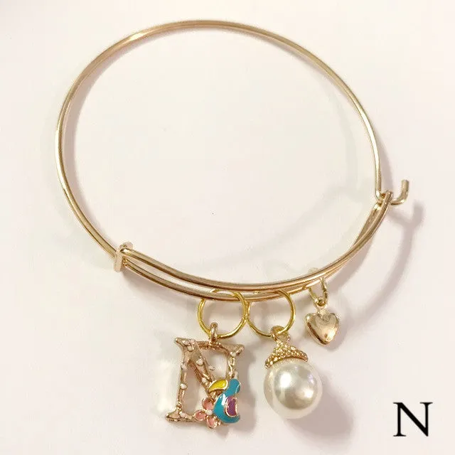 A to Z custom initial bracelet