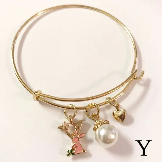 A to Z custom initial bracelet