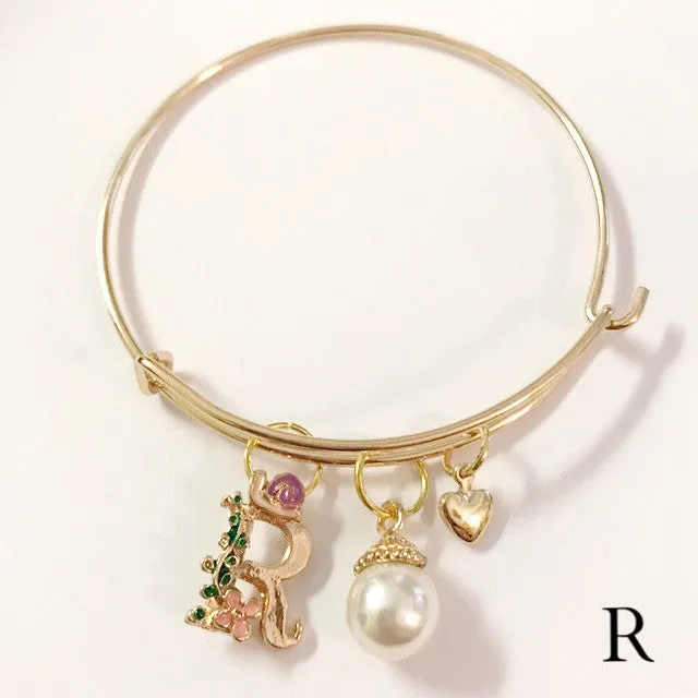 A to Z custom initial bracelet