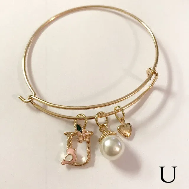 A to Z custom initial bracelet