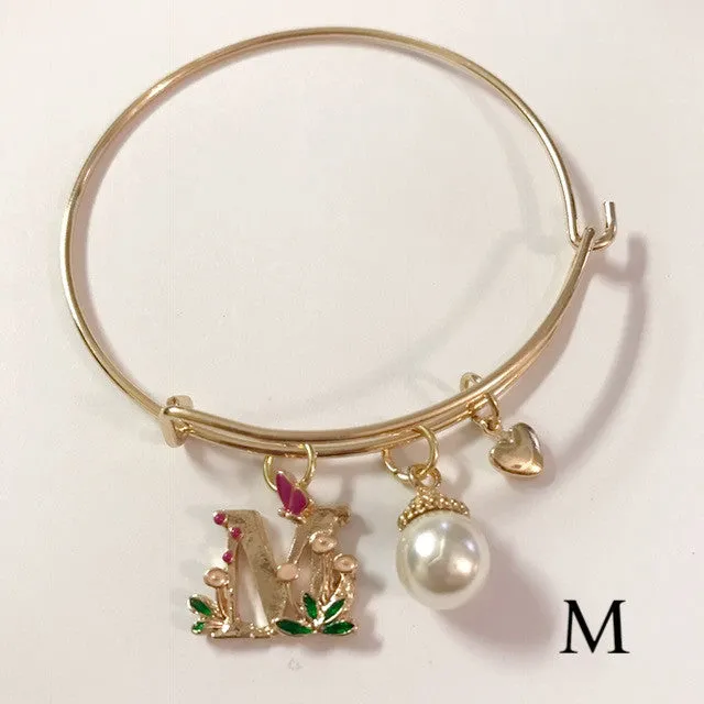 A to Z custom initial bracelet