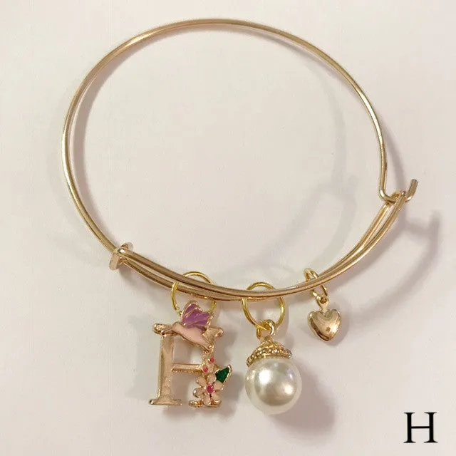 A to Z custom initial bracelet