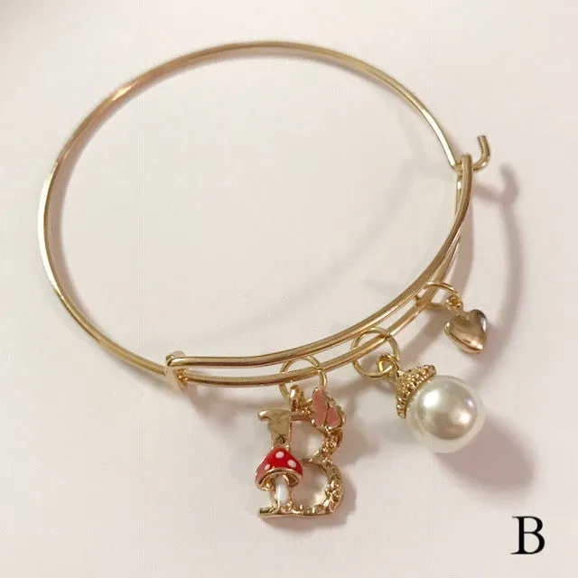 A to Z custom initial bracelet