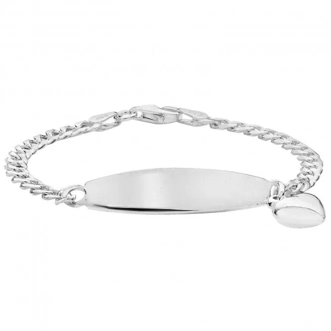 Acotis Silver Heart Charm ID Bracelet for Babies G2100