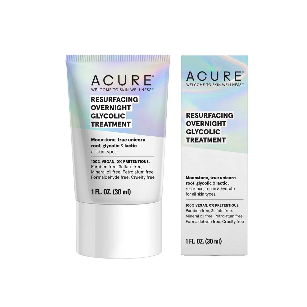 Acure Resurfacing Overnight Glycolic Treatment 1 fl oz Liquid