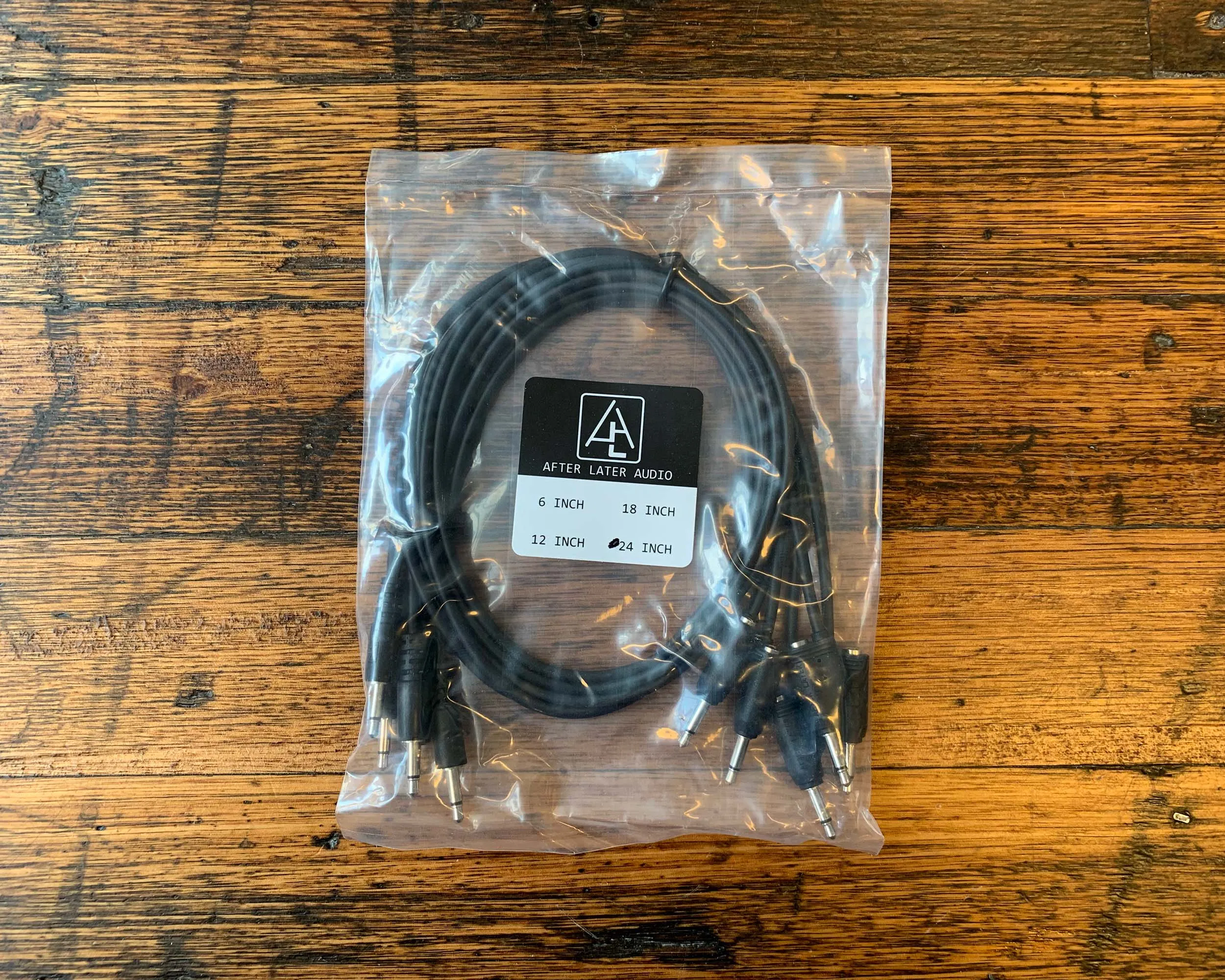 After Later Audio 60cm Single-end Stackable Patch Cable 5 Pack - Black