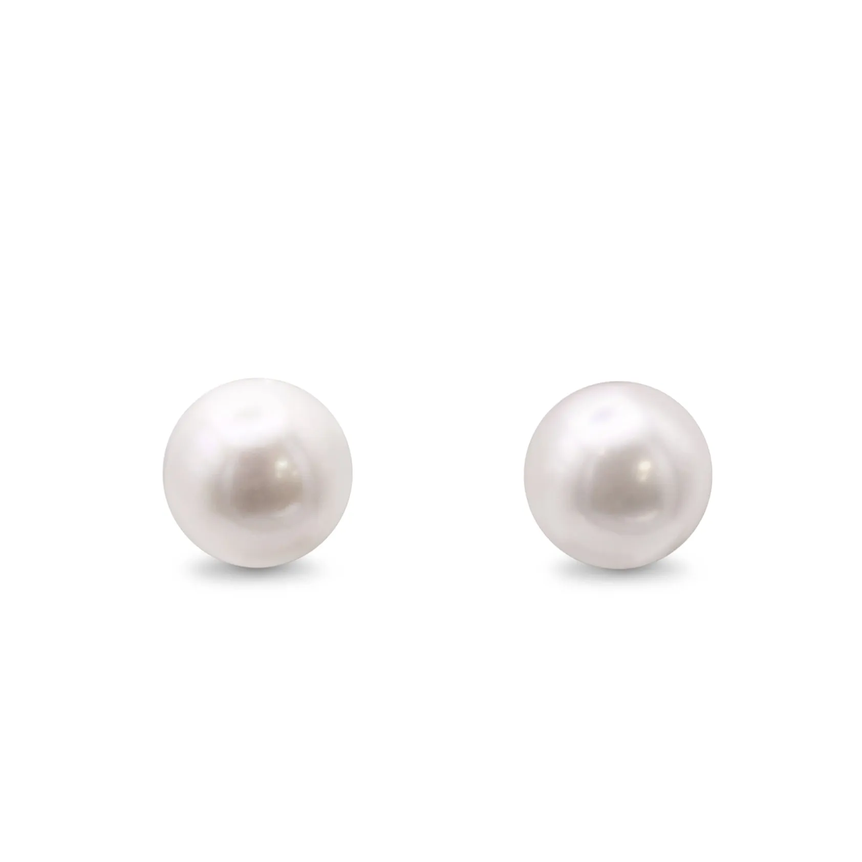 Akoya Cultured Pearl Stud Earrings - 18ct Yellow Gold