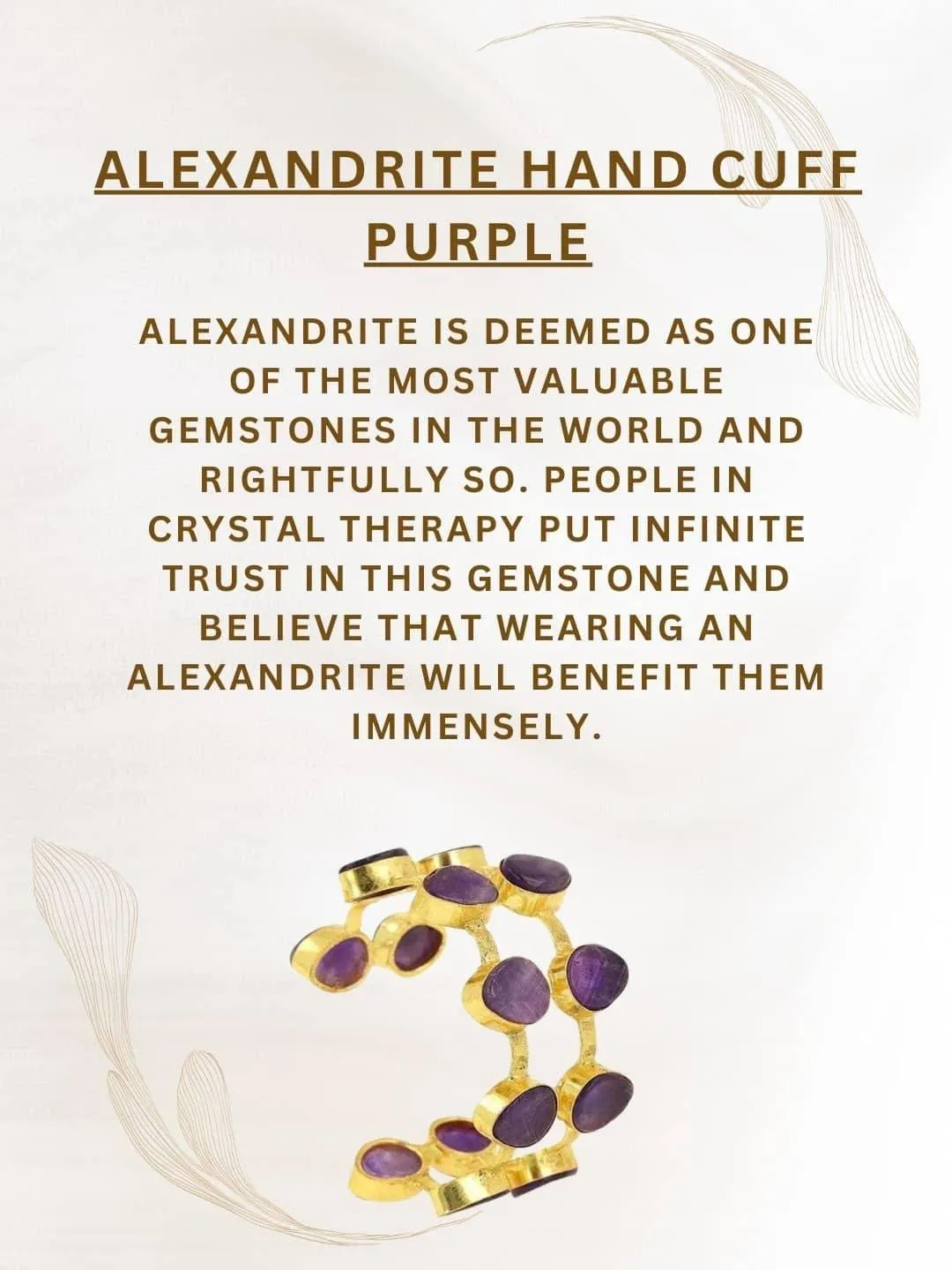 Alexandrite Hand Cuff Purple