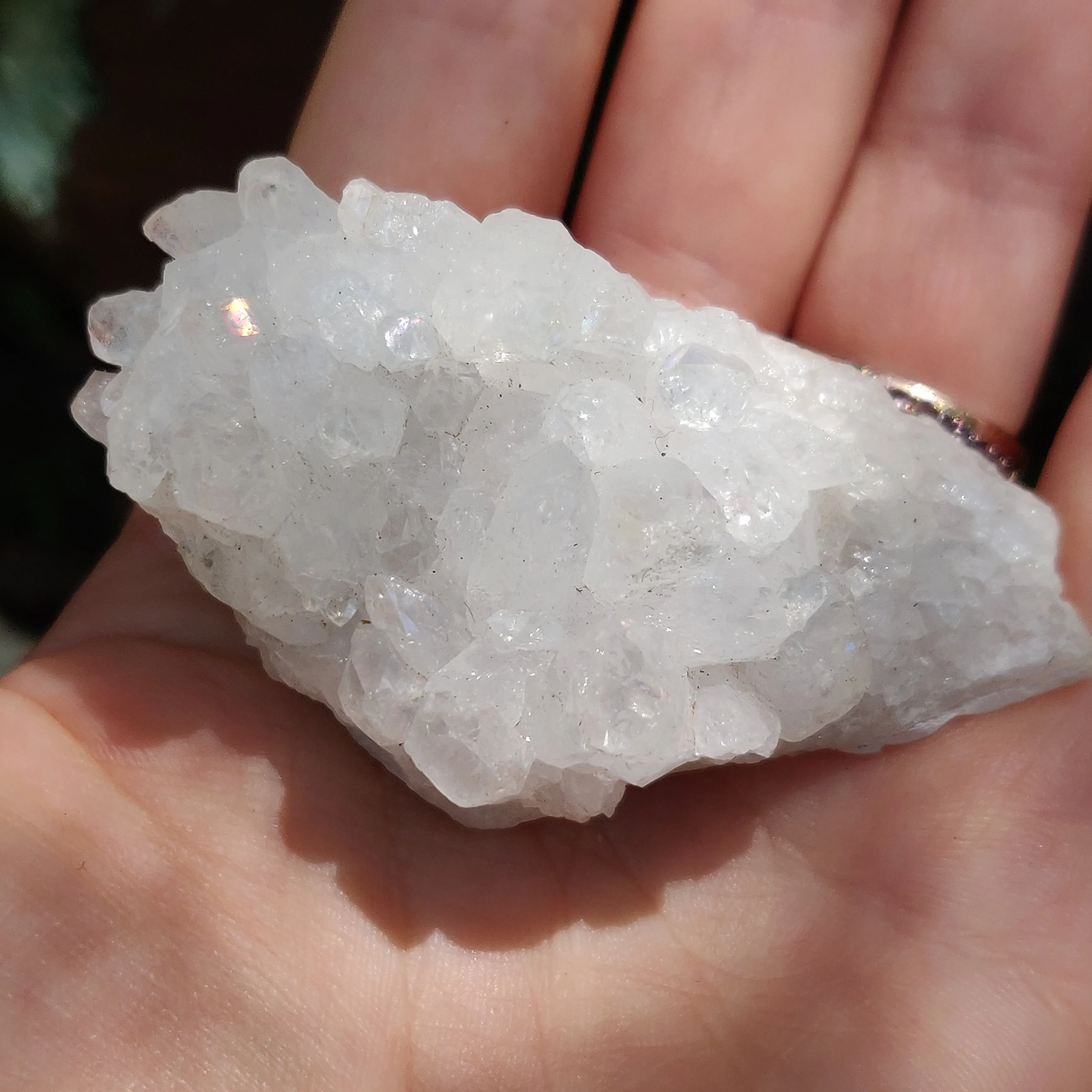 Anandalite Cluster, Natural Aurora Quartz Cluster (#14)