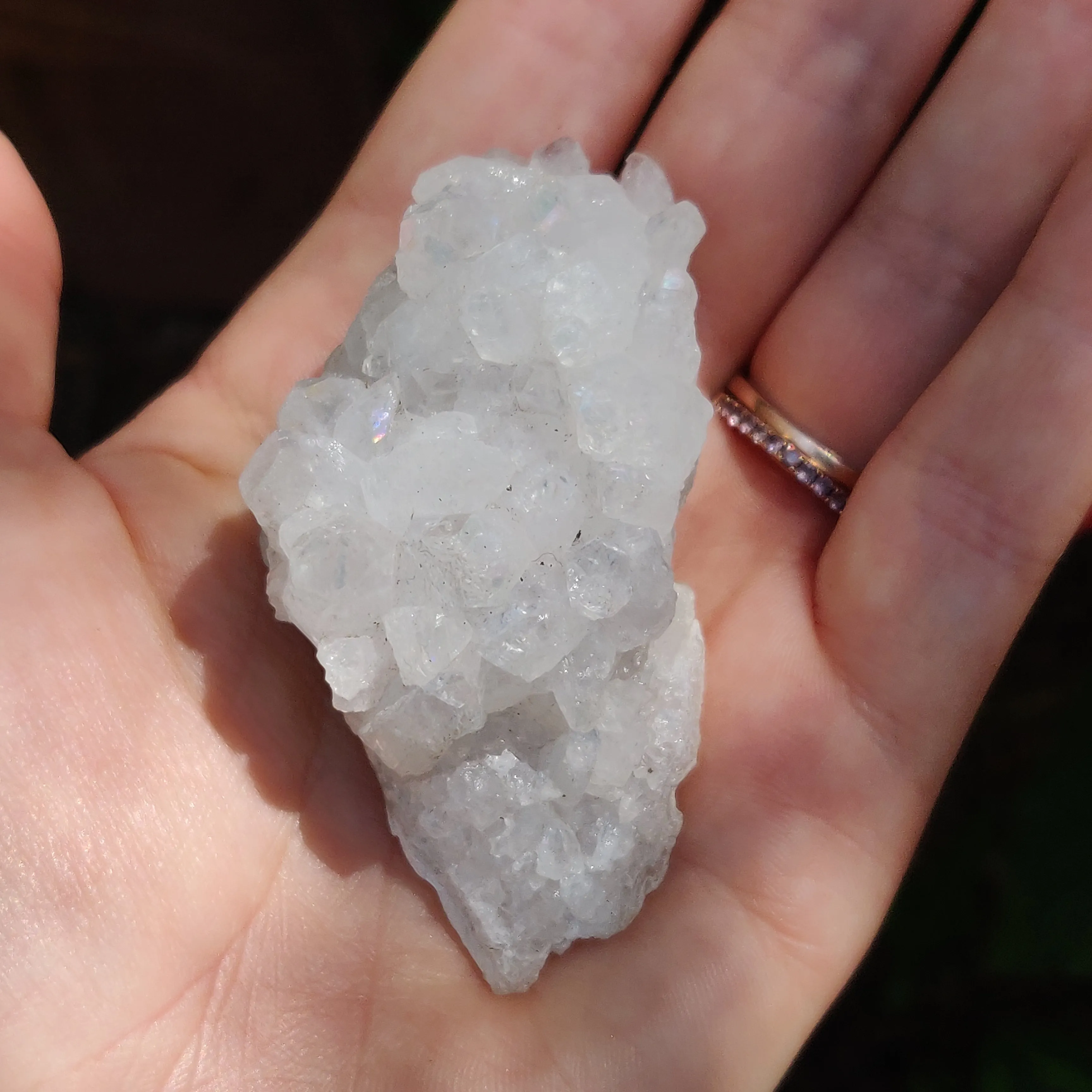 Anandalite Cluster, Natural Aurora Quartz Cluster (#14)