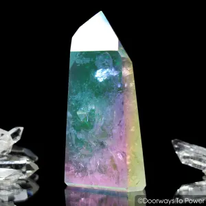 Angel Aura Lemurian Phantom Quartz Crystal Point (Polished)