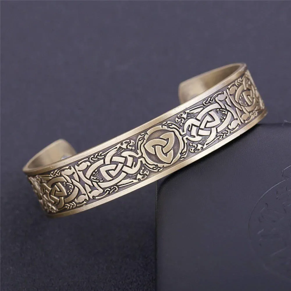 Antique Celtic Cuff Bangle - Celtic Knot