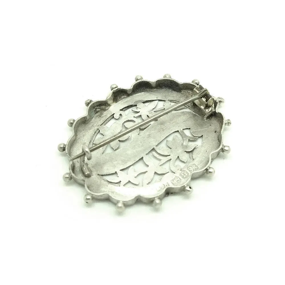 Antique Victorian 1892 Mizpah Sterling Silver Brooch