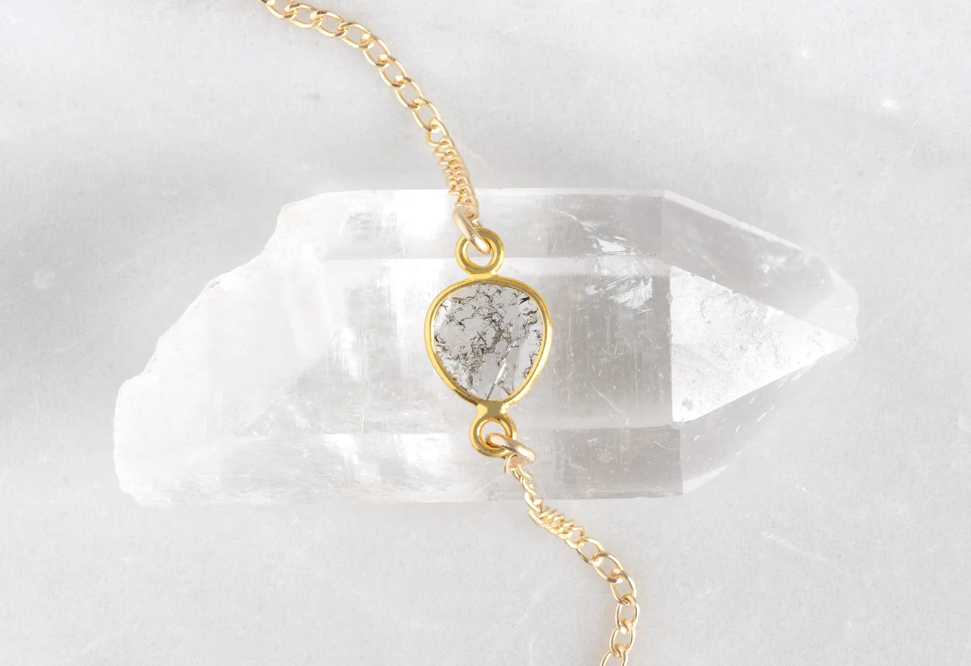 Asymmetrical Diamond Slice Necklace