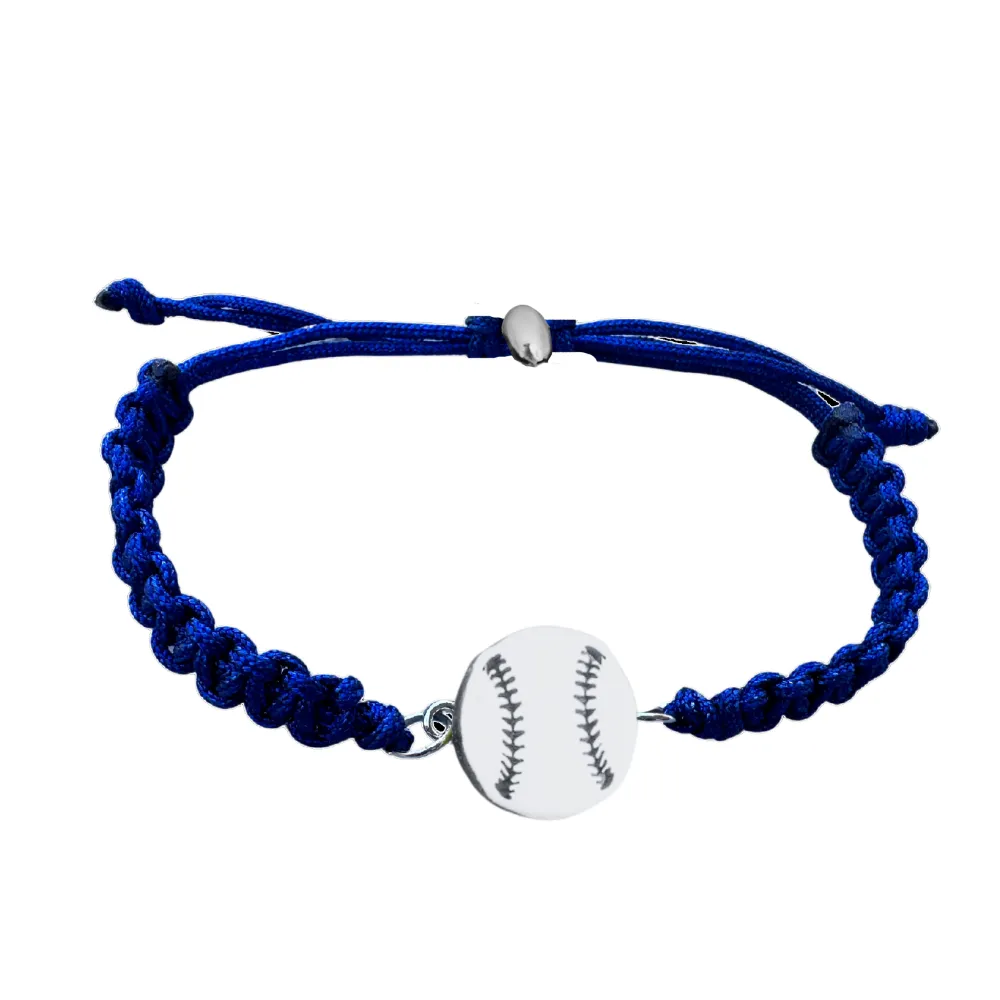 Baseball Stainless Steel Rope Bracelet - Pick Color