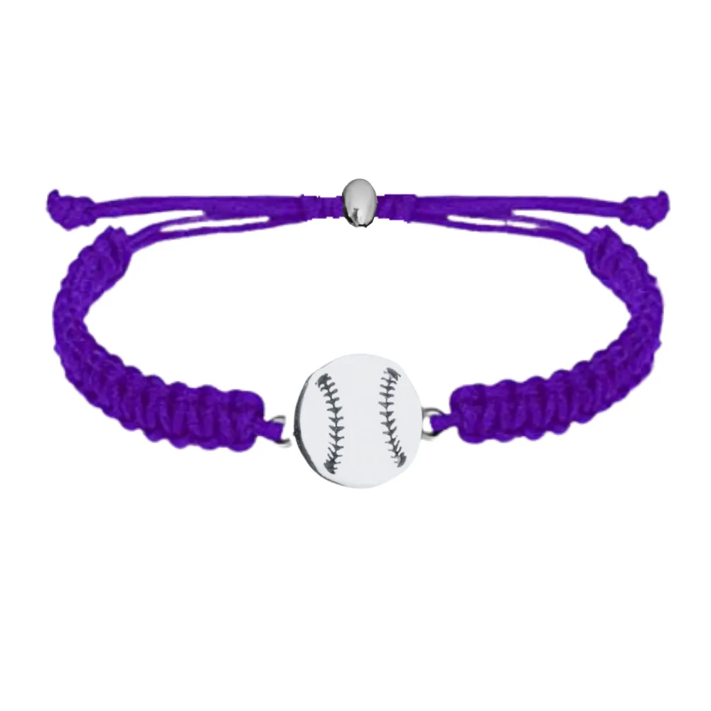 Baseball Stainless Steel Rope Bracelet - Pick Color