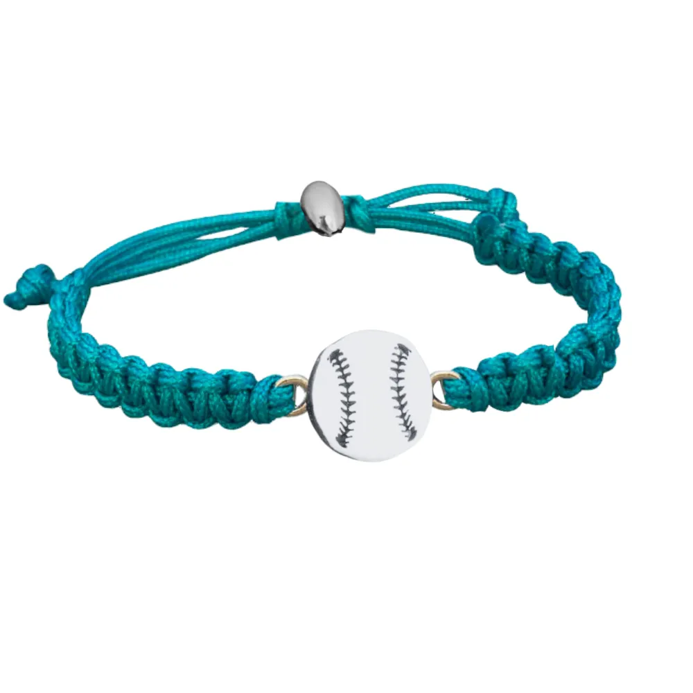 Baseball Stainless Steel Rope Bracelet - Pick Color