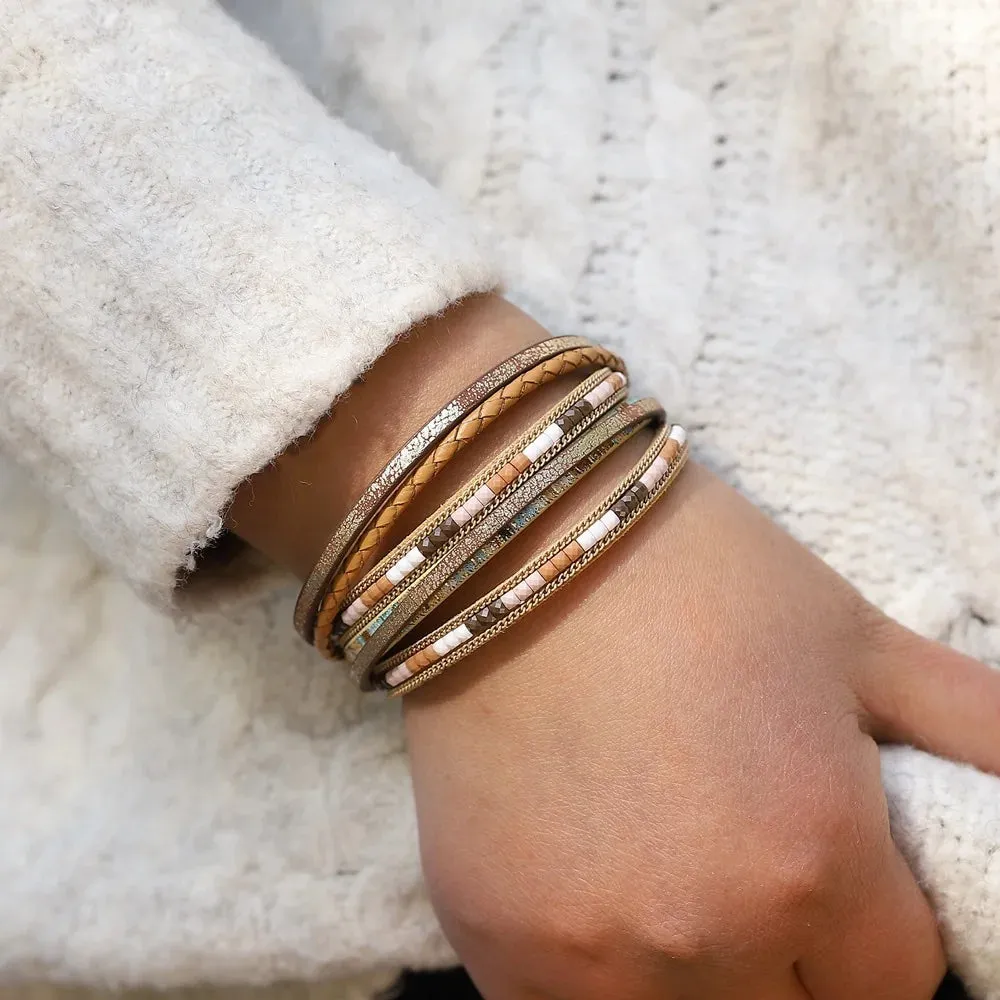 'Beach' Cuff Bracelet - sand