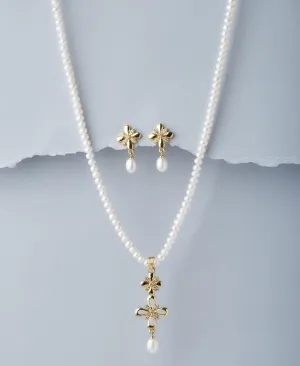 Beautiful Real Pearl Necklace Set