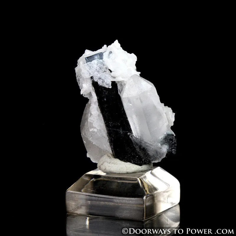 Black Tourmaline & Quartz Generator Point Specimen A   