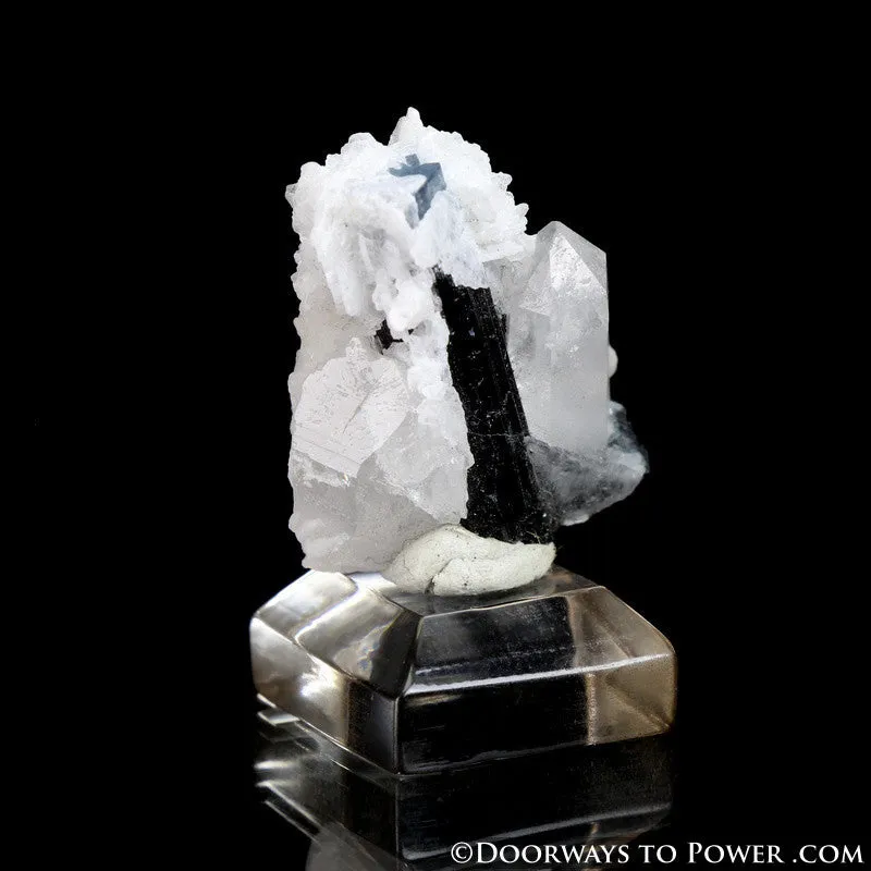 Black Tourmaline & Quartz Generator Point Specimen A   