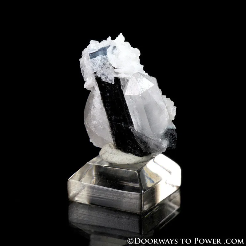 Black Tourmaline & Quartz Generator Point Specimen A   