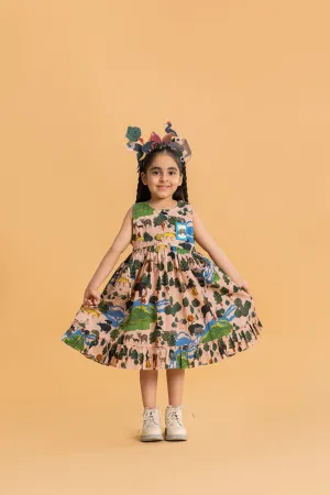 Blush Kaziranga National Park Ruffle Dress