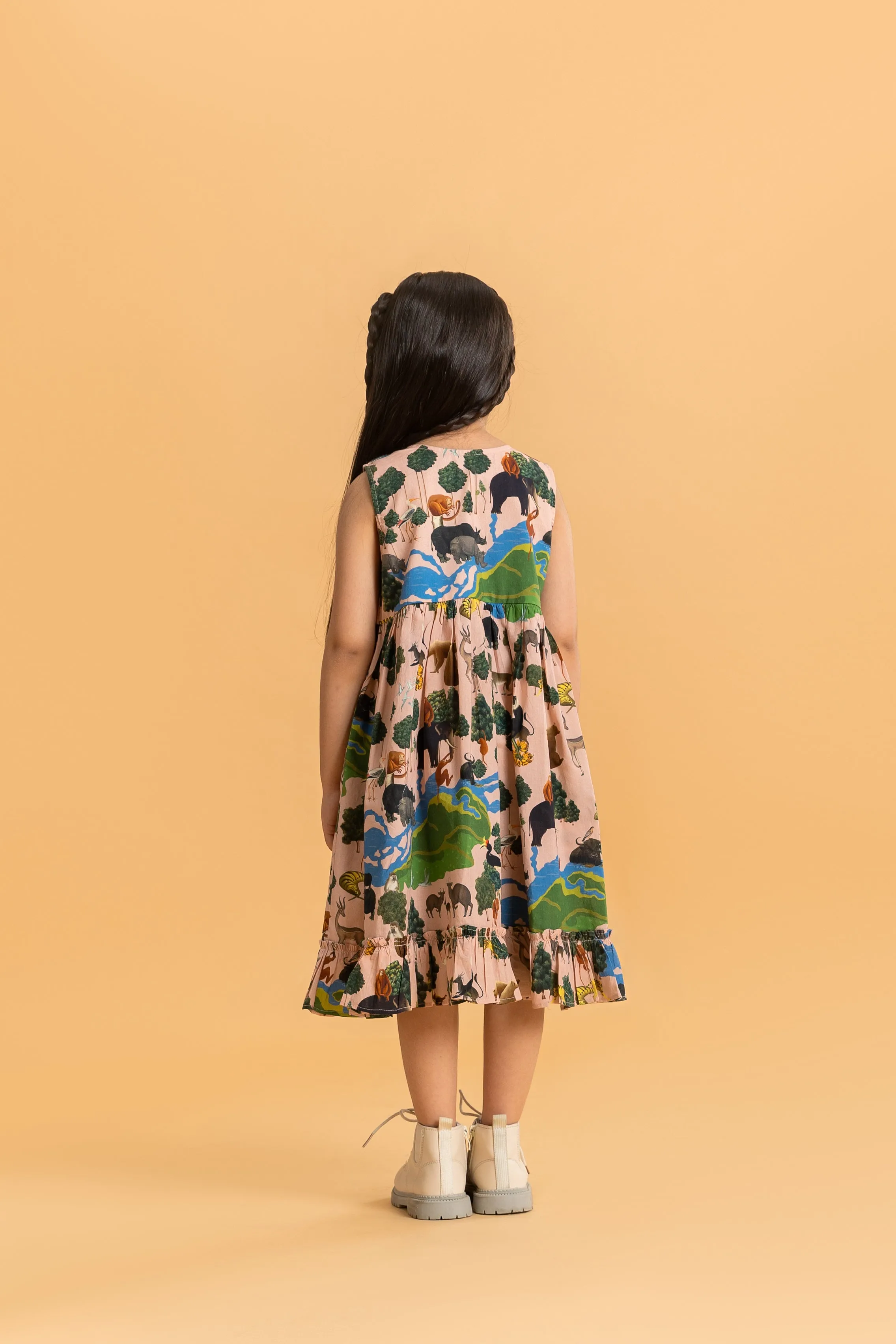 Blush Kaziranga National Park Ruffle Dress