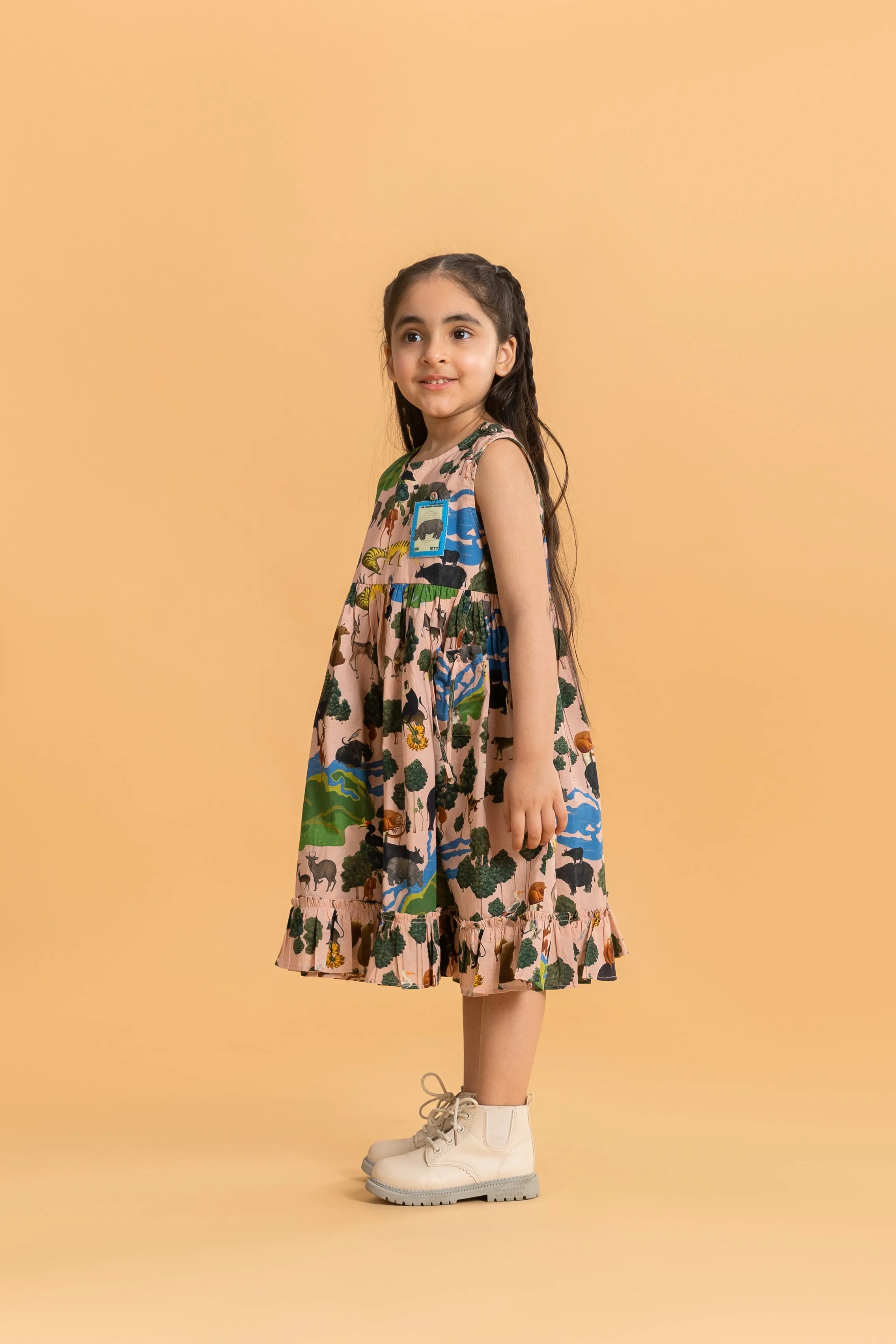 Blush Kaziranga National Park Ruffle Dress