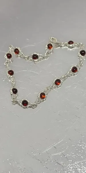 Bracelet, Baltic Amber in Sterling Silver