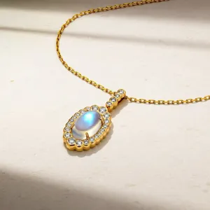 Bubbly One of a Kind Moonstone and Diamond Pendant