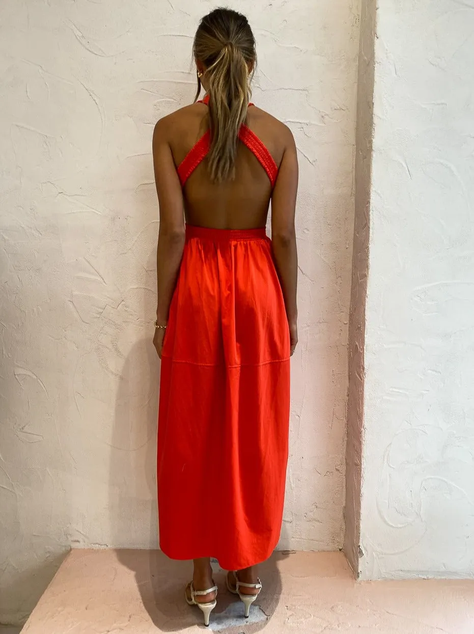 Camilla and Marc Pollina Midi Dress in Red