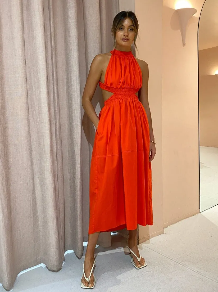 Camilla and Marc Pollina Midi Dress in Red