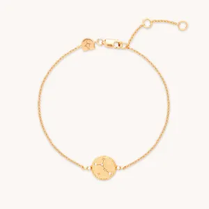 Cancer Zodiac Bracelet in Gold