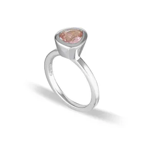 CELEBRATION STACKER RING - SMALL TRI CUT - BLUSH QUARTZ