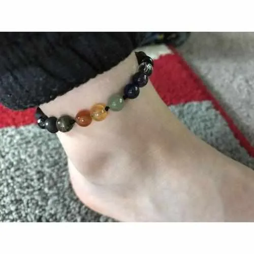 Child Chakra Rainbow After The Storm Mixed Cherry Baltic Amber Anklet Bracelet