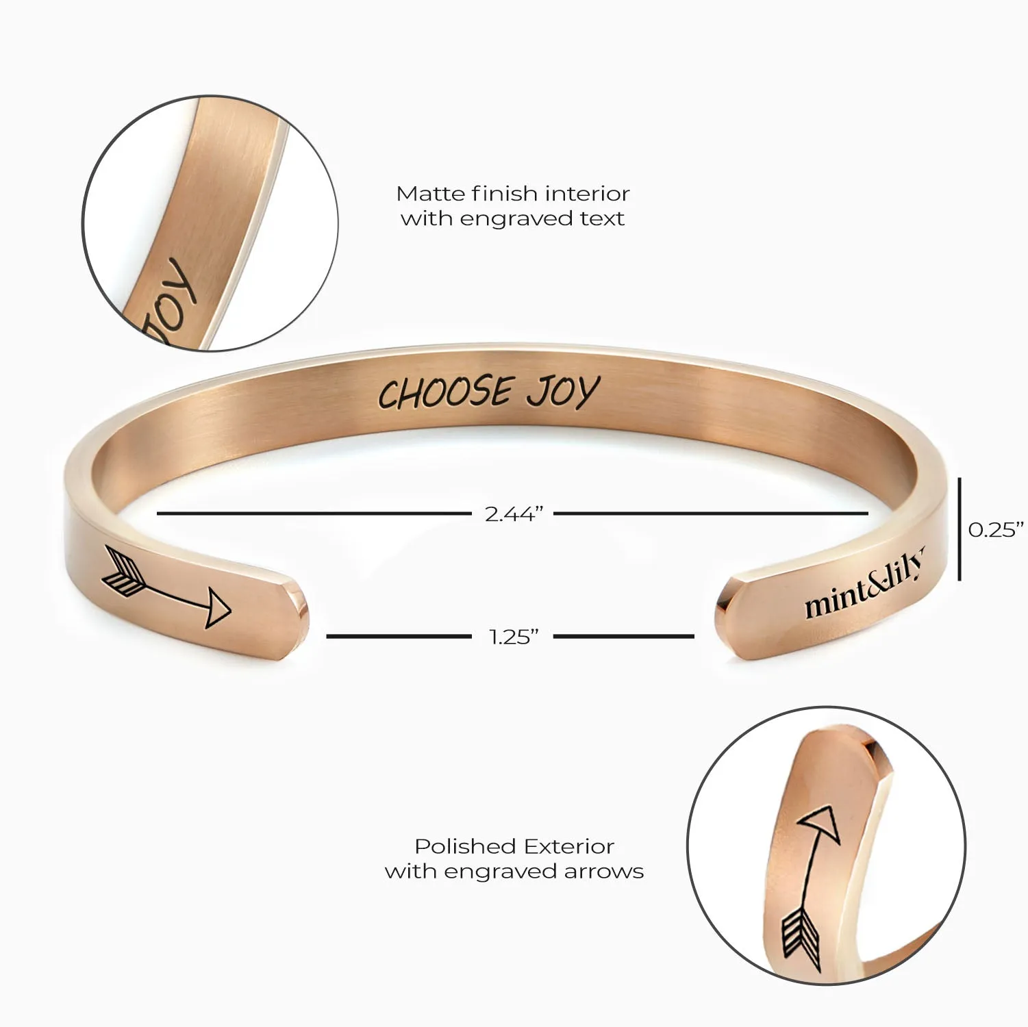 CHOOSE JOY Cuff Bracelet