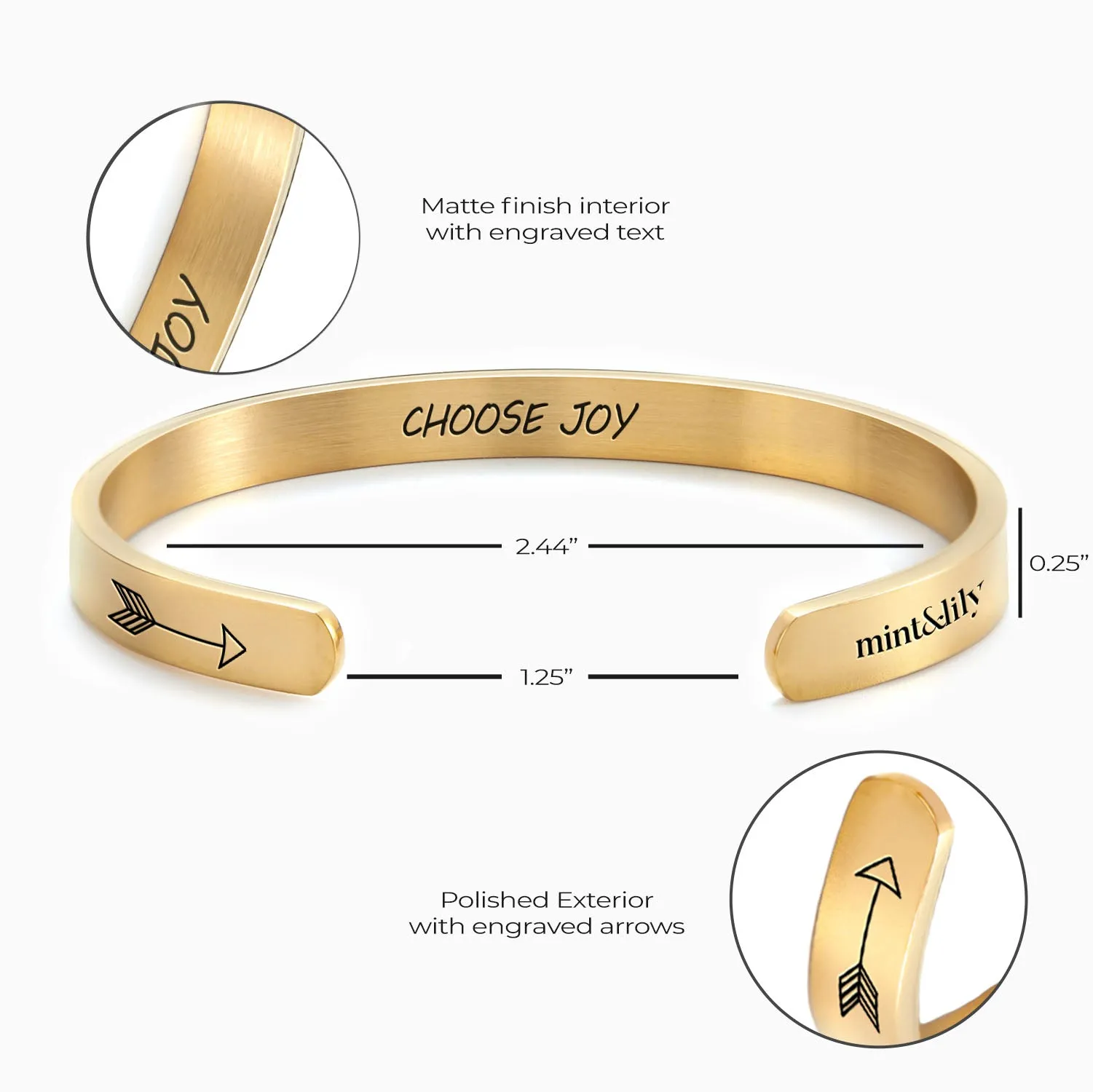 CHOOSE JOY Cuff Bracelet