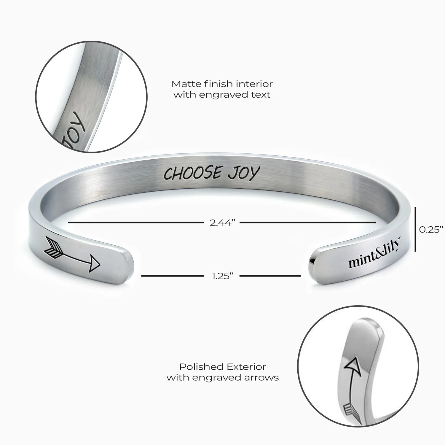 CHOOSE JOY Cuff Bracelet