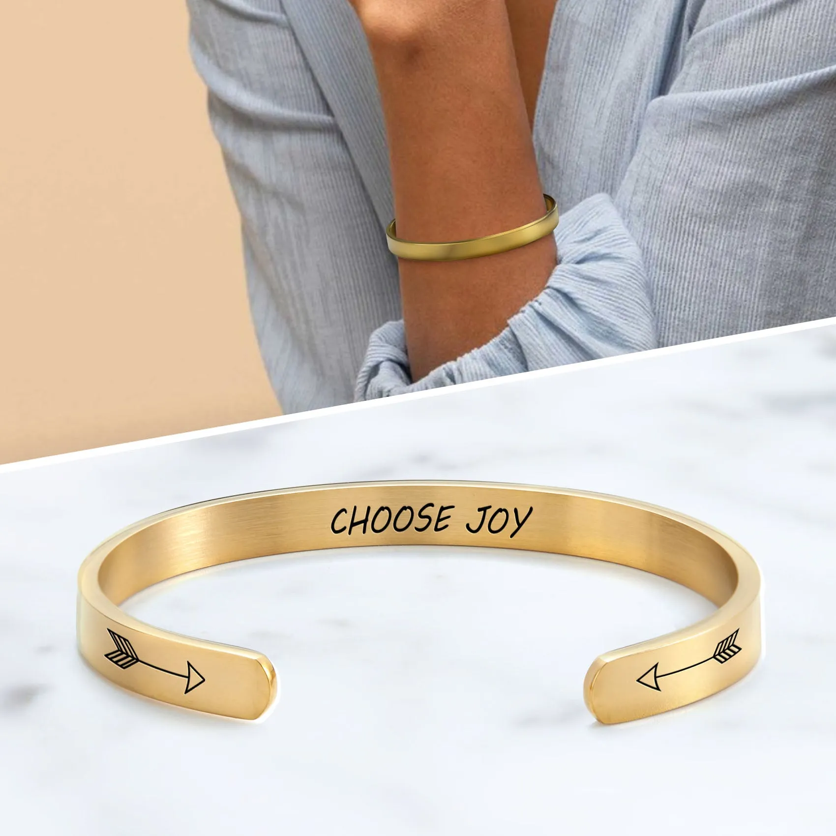 CHOOSE JOY Cuff Bracelet