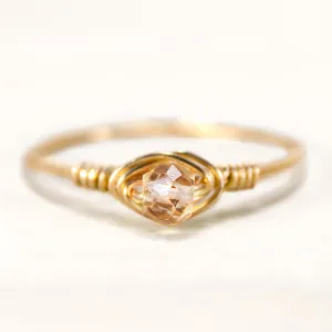 Citrine Dainty Ring